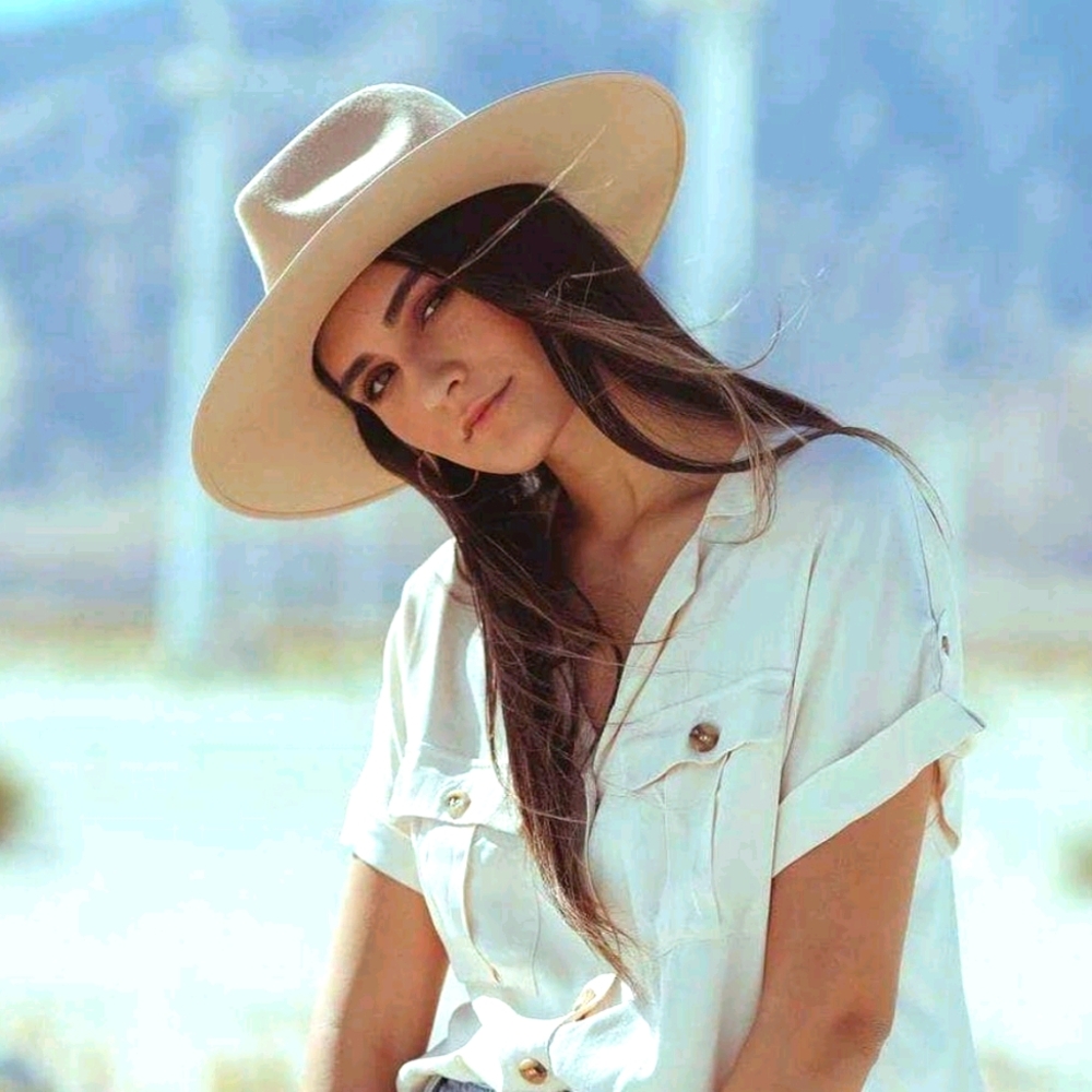 Tan Stiff Brim Fedora NWT